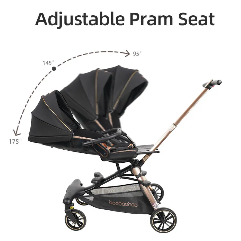 Little Bunnies Comfy Rider Pro Baby Stroller | 360° Rotating Reversible Seat | Ultra Lightweight Aluminium Frame | UPF 50++ Canopy | One-Touch Fold | Travel Friendly