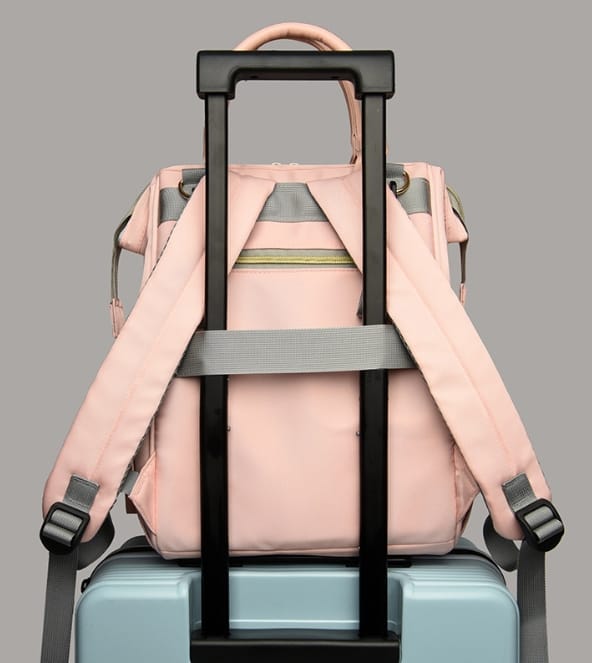 Dual Front Belt Accent Pockets Diaper Bag