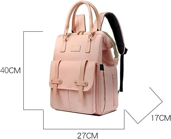 Dual Front Belt Accent Pockets Diaper Bag
