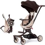 Reversible 360° Rotating Seat | Adjustable Handle | Shock Absorbing Wheels | Foldable Baby Pram | Aluminium Alloy Frame | 16 Months to 15 Kg | 4 Layers Canopy | Breathable Leather Pillows | Egg Shell Holders | Free Cotton Pads