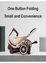 Reversible 360° Rotating Seat | Adjustable Handle | Shock Absorbing Wheels | Foldable Baby Pram | Aluminium Alloy Frame | 16 Months to 15 Kg | 4 Layers Canopy | Breathable Leather Pillows | Egg Shell Holders | Free Cotton Pads