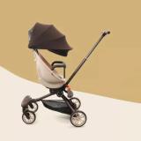 Reversible 360° Rotating Seat | Adjustable Handle | Shock Absorbing Wheels | Foldable Baby Pram | Aluminium Alloy Frame | 16 Months to 15 Kg | 4 Layers Canopy | Breathable Leather Pillows | Egg Shell Holders | Free Cotton Pads