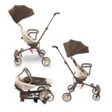 Reversible 360° Rotating Seat | Adjustable Handle | Shock Absorbing Wheels | Foldable Baby Pram | Aluminium Alloy Frame | 16 Months to 15 Kg | 4 Layers Canopy | Breathable Leather Pillows | Egg Shell Holders | Free Cotton Pads
