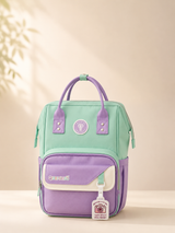 Waterproof Exterior | Large Capacity Storage | Stylish Color Block Design | Insulated Bottle Pockets | Easy One-Hand Access | Wide Opening Design | Padded Shoulder Straps | Elastic Side Holders | Anti-Theft Back Pocket | Premium Durable Material | Stroller Attachment