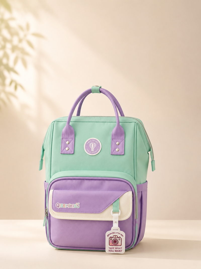 Waterproof Exterior | Large Capacity Storage | Stylish Color Block Design | Insulated Bottle Pockets | Easy One-Hand Access | Wide Opening Design | Padded Shoulder Straps | Elastic Side Holders | Anti-Theft Back Pocket | Premium Durable Material | Stroller Attachment