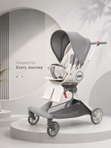 Travel Stroller | Reversible Parent-Facing Seat | Adjustable Recline | UPF 50+ Canopy | Compact Fold | Lightweight Design | High Landscape Stroller