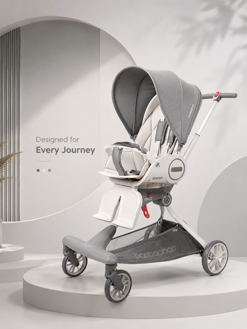 Travel Stroller | Reversible Parent-Facing Seat | Adjustable Recline | UPF 50+ Canopy | Compact Fold | Lightweight Design | High Landscape Stroller