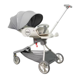 Travel Stroller | Reversible Parent-Facing Seat | Adjustable Recline | UPF 50+ Canopy | Compact Fold | Lightweight Design | High Landscape Stroller