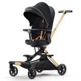  360° Rotating Reversible Seat | Ultra Lightweight Aluminium Frame | UPF 50++ Canopy | Pyramid Mechanism Structure for stability | Electroplated Push handle | Magnetic Peek a Boo Window | Auto Lock Folding