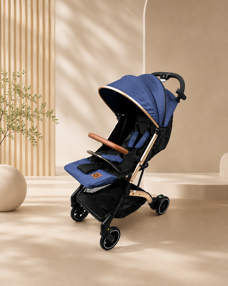 Ultra Compact Baby Stroller | Air Travel Friendly | Lightweight Frame | Comfortable Seat | Easy Maneuverability | Leather handrail | Dust Proof Bag | Winter Windproof Mode | Air Permeable Skylight  